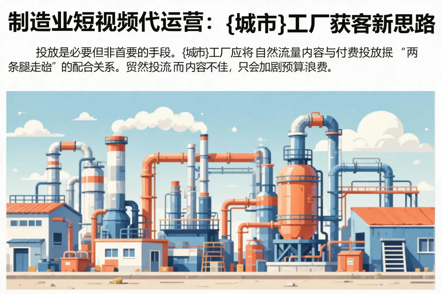 制造业短视频代运营:牡丹江工厂获客新思路
