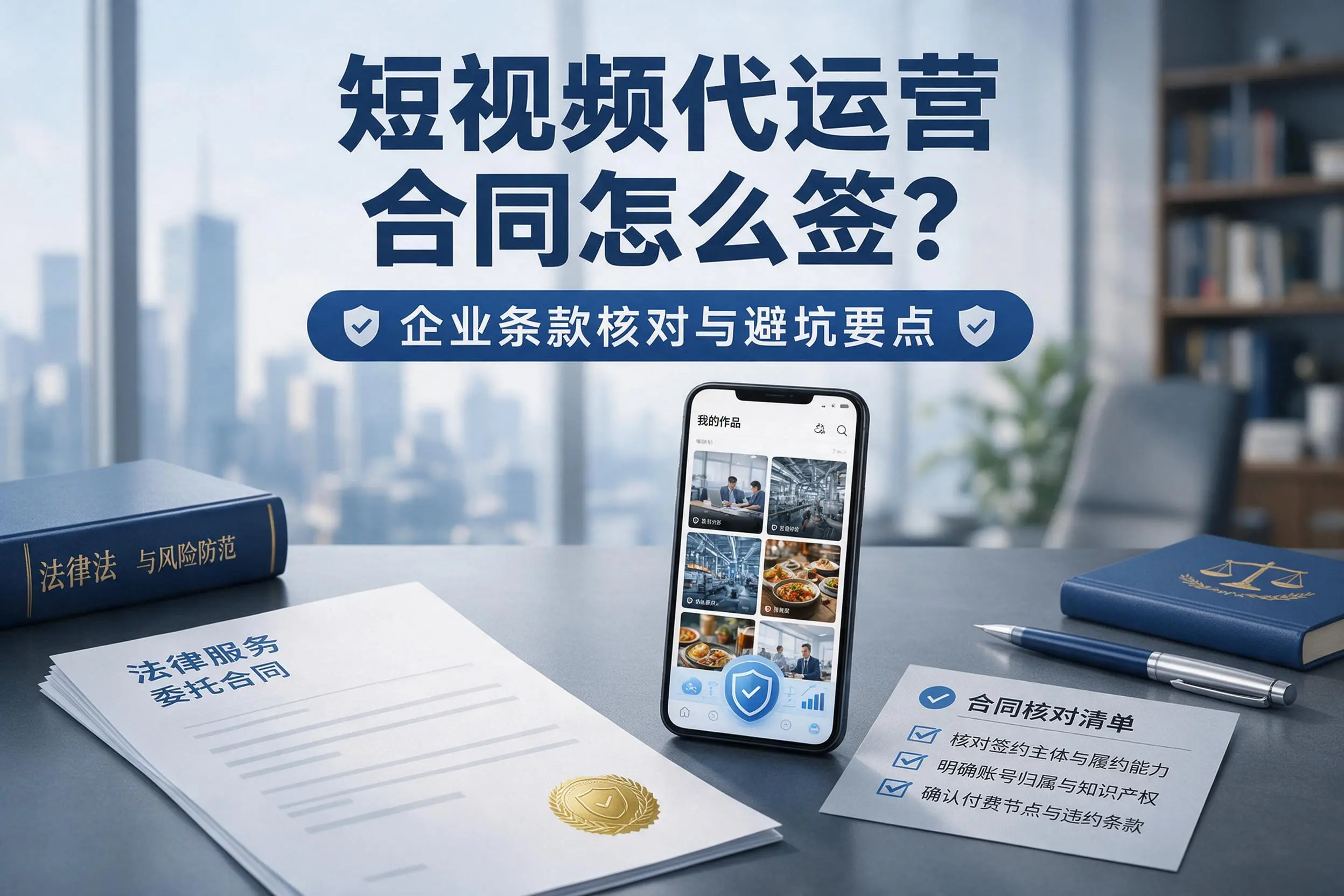 短视频代运营合同怎么签？牡丹江企业条款核对与避坑要点