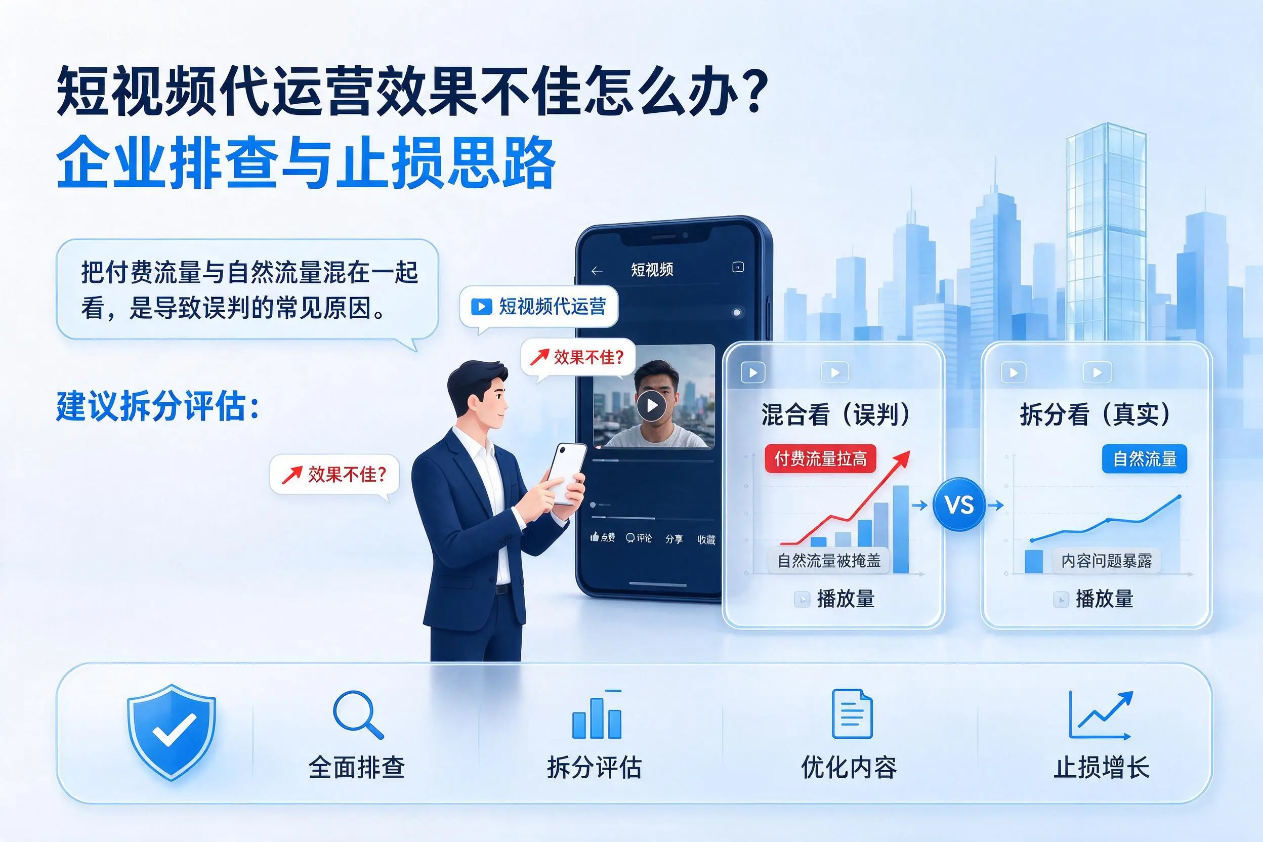 短视频代运营效果不佳怎么办?牡丹江企业排查与止损思路