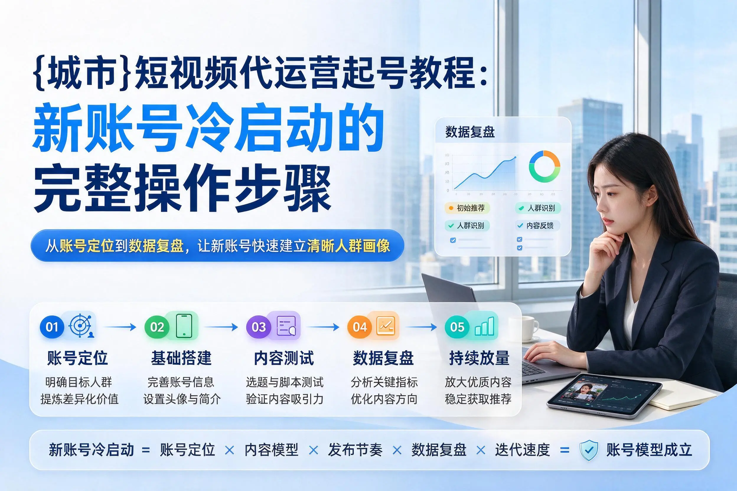 牡丹江短视频代运营起号教程:新账号冷启动的完整操作步骤