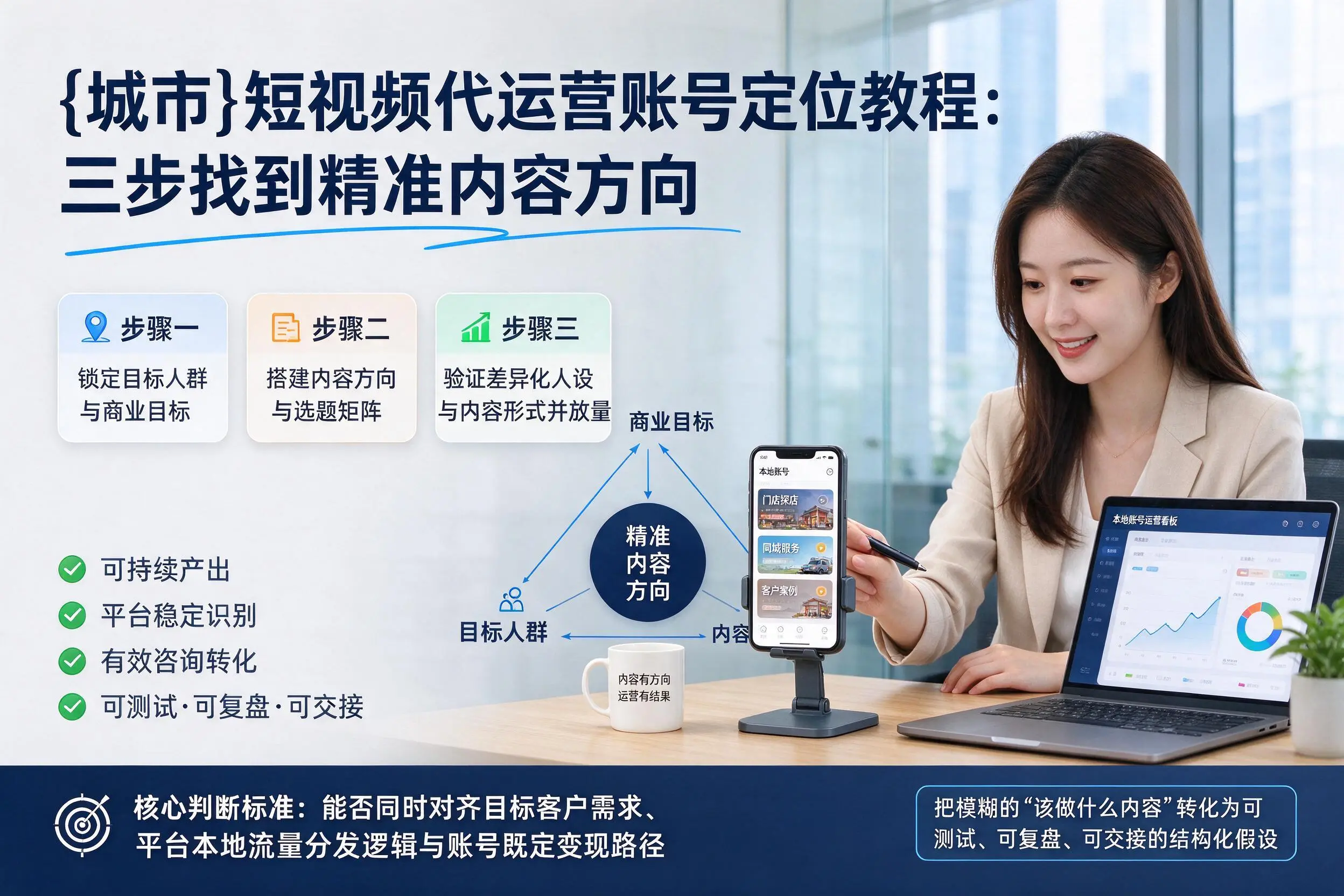 牡丹江短视频代运营账号定位教程：三步找到精准内容方向