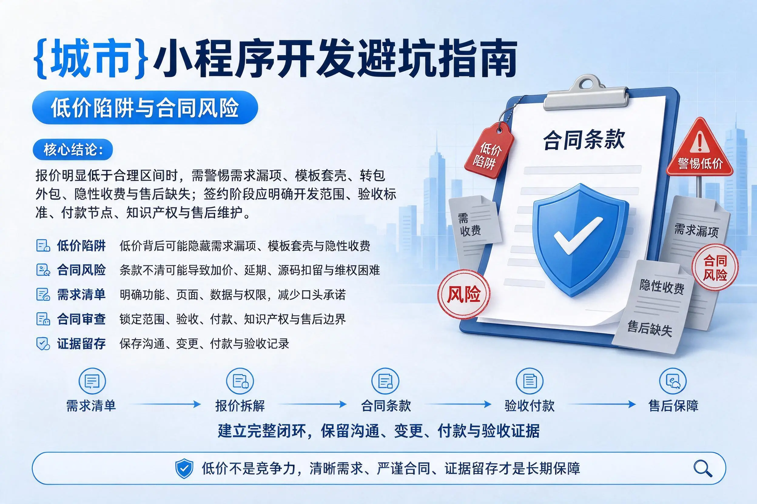 牡丹江小程序开发避坑指南：低价陷阱与合同风险