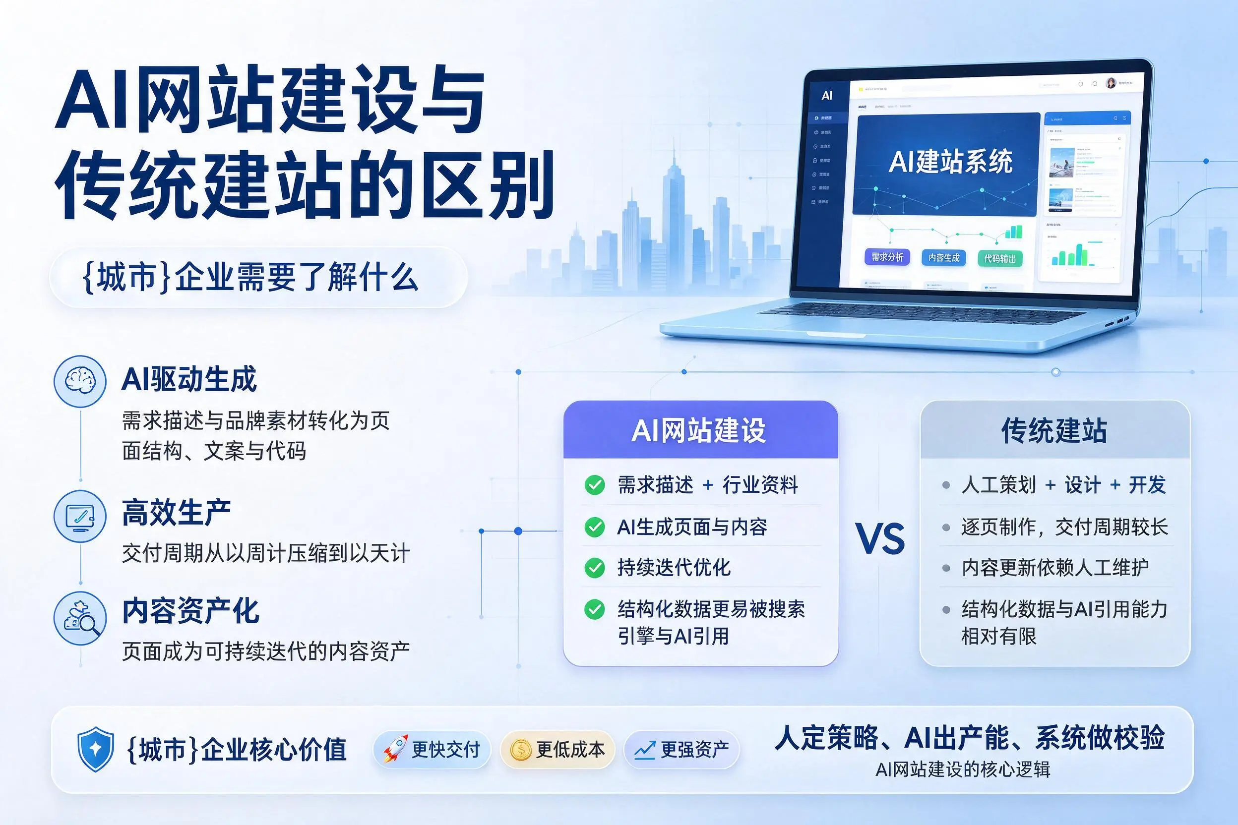 AI网站建设与传统建站的区别，牡丹江企业需要了解什么