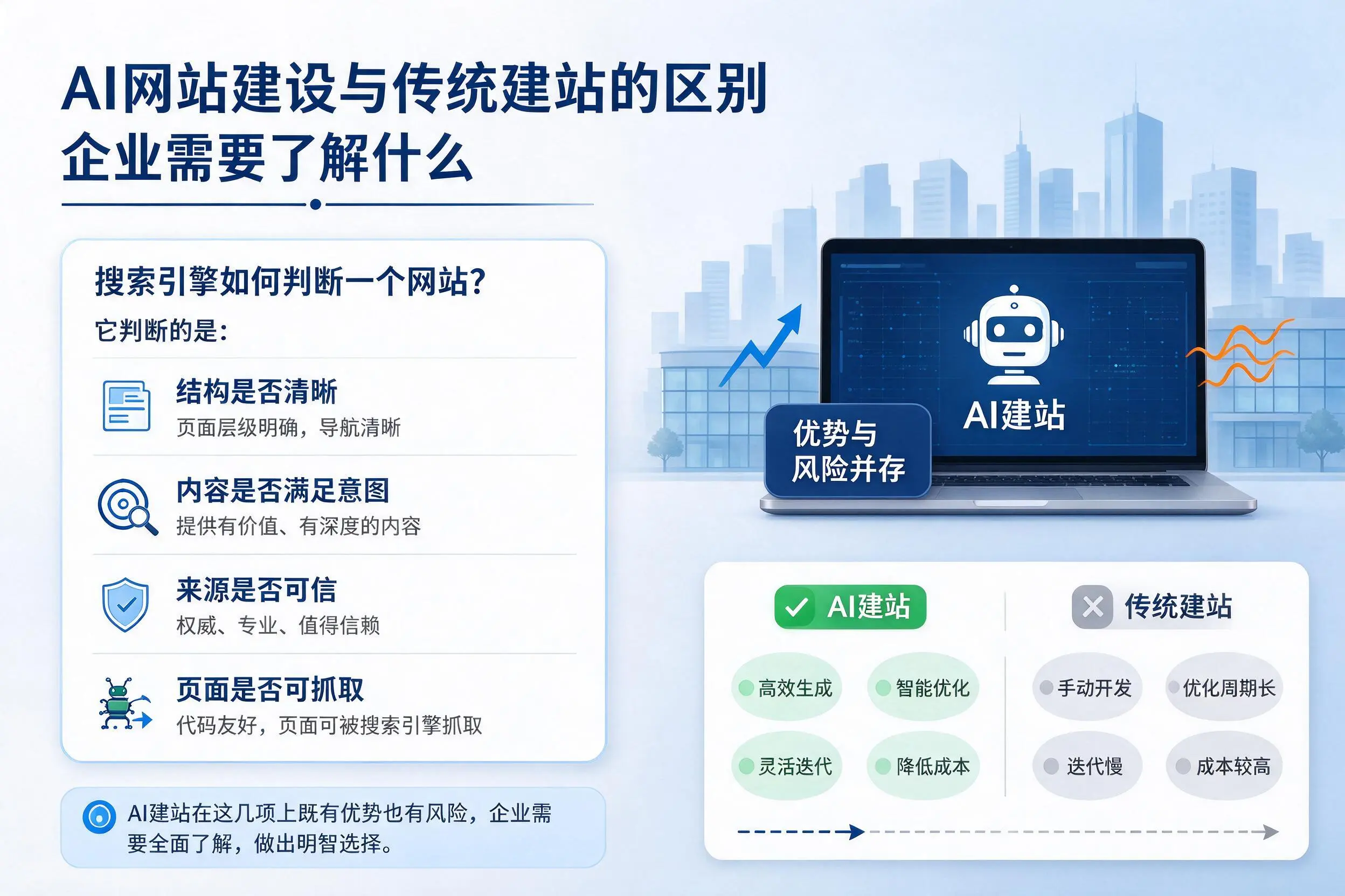 AI网站建设与传统建站的区别，牡丹江企业需要了解什么