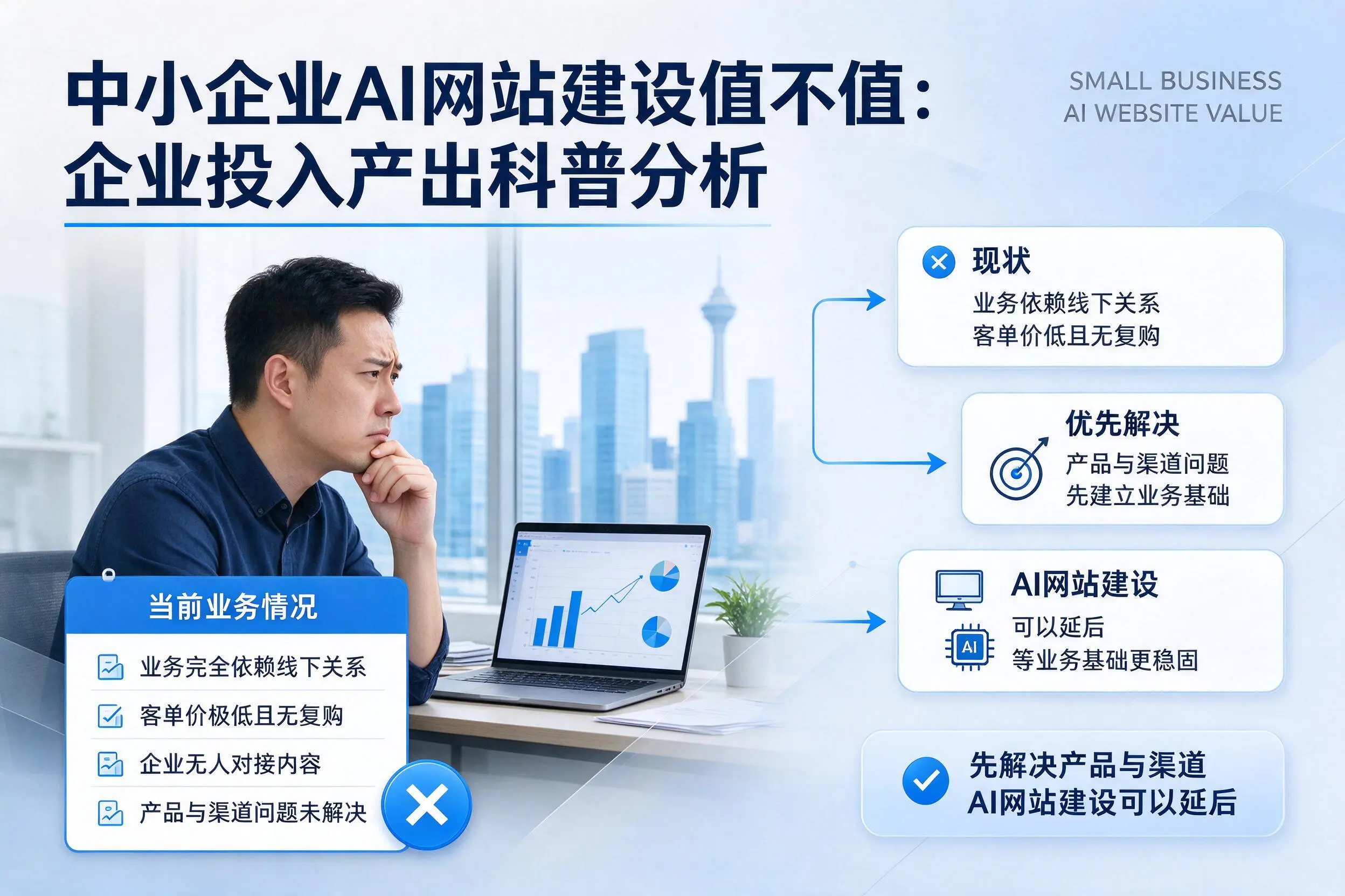 中小企业AI网站建设值不值：牡丹江企业投入产出科普分析