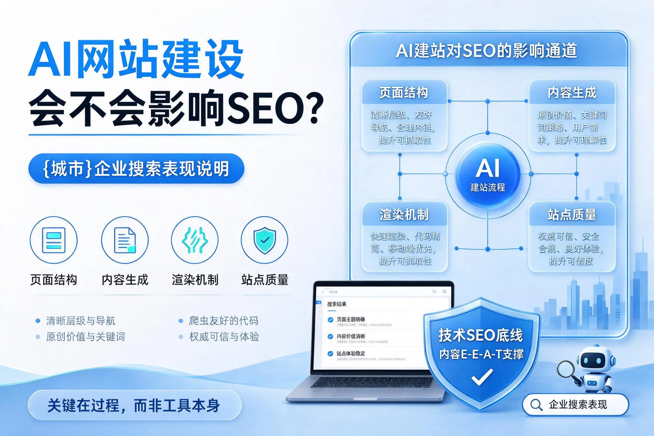AI网站建设会不会影响SEO?牡丹江企业搜索表现说明
