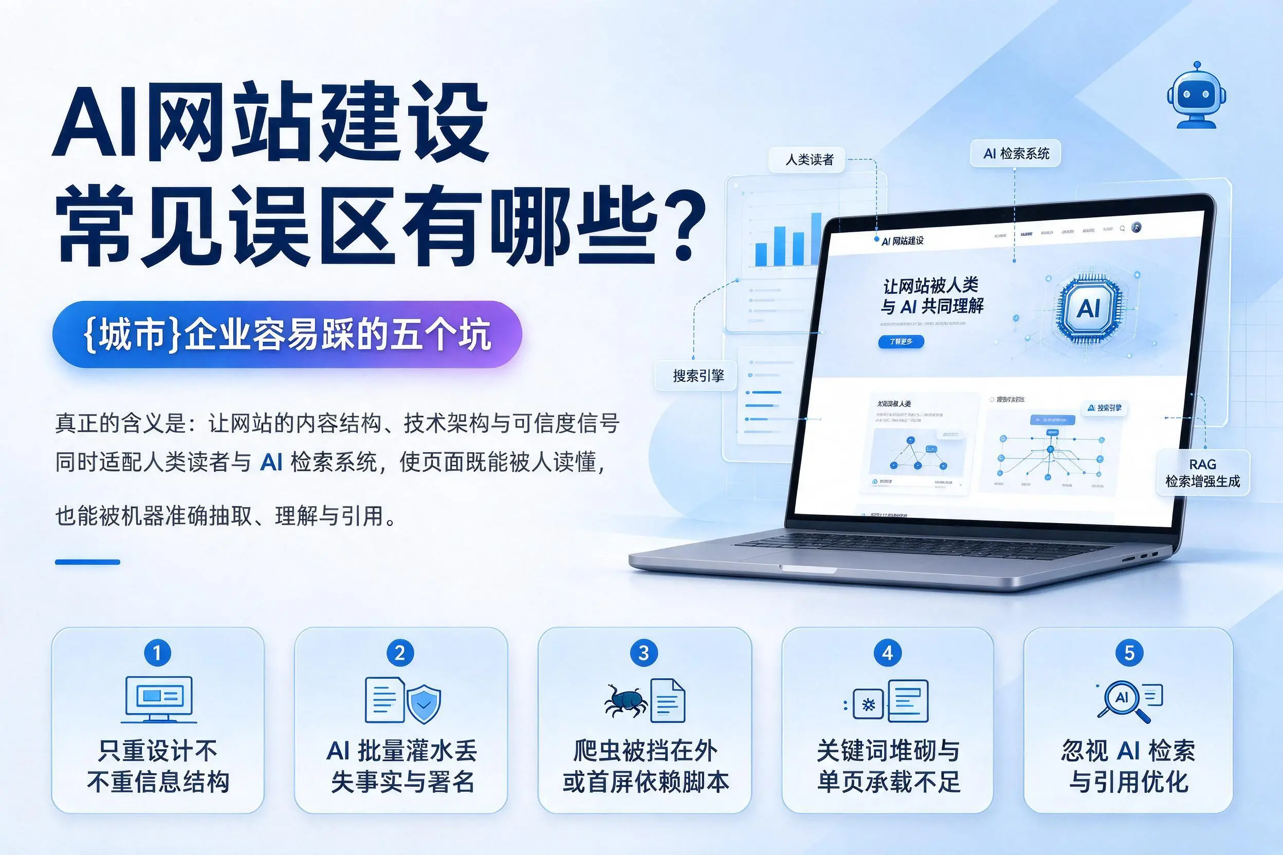 AI网站建设常见误区有哪些？牡丹江企业容易踩的五个坑