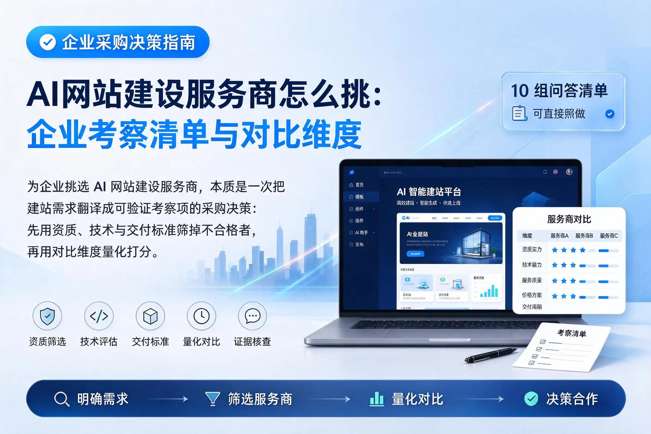 AI网站建设服务商怎么挑:牡丹江企业考察清单与对比维度