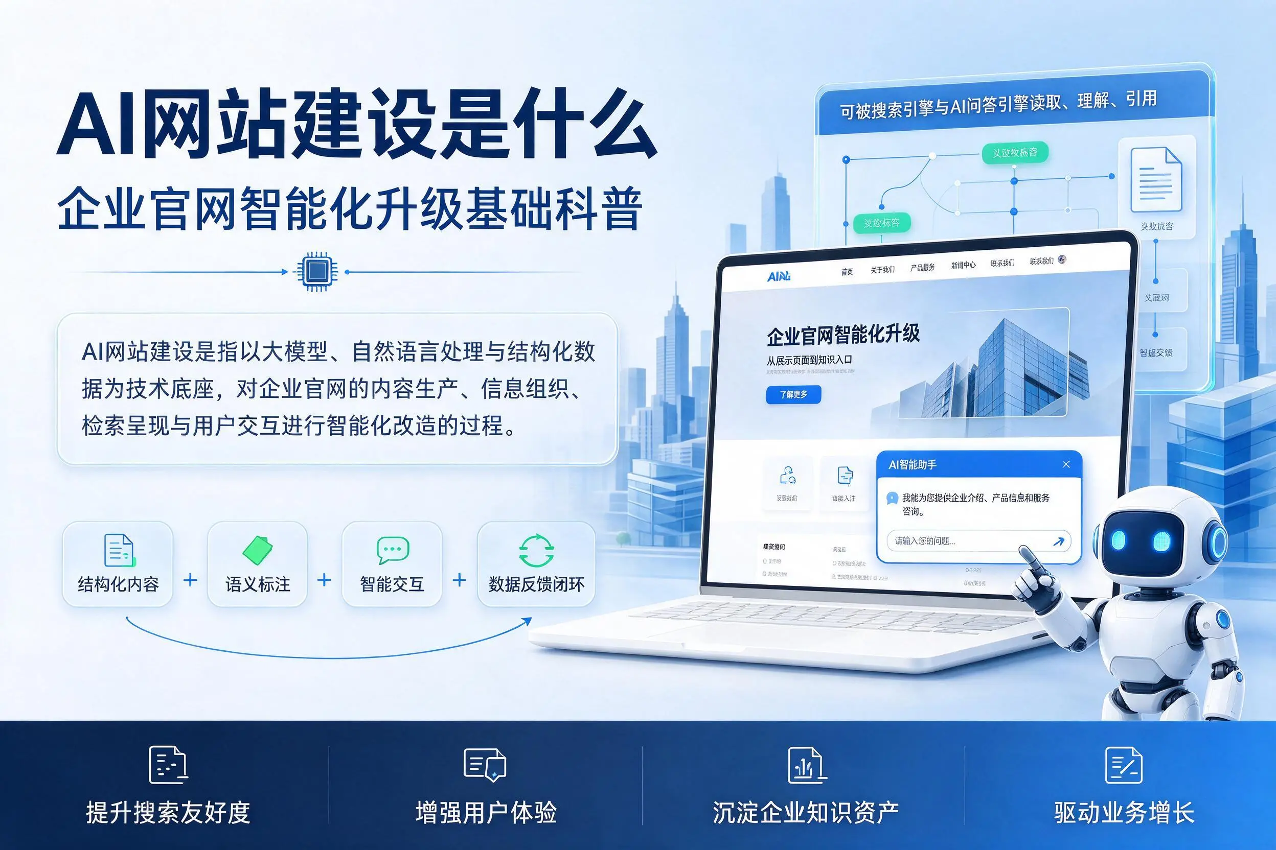 AI网站建设是什么：牡丹江企业官网智能化升级基础科普