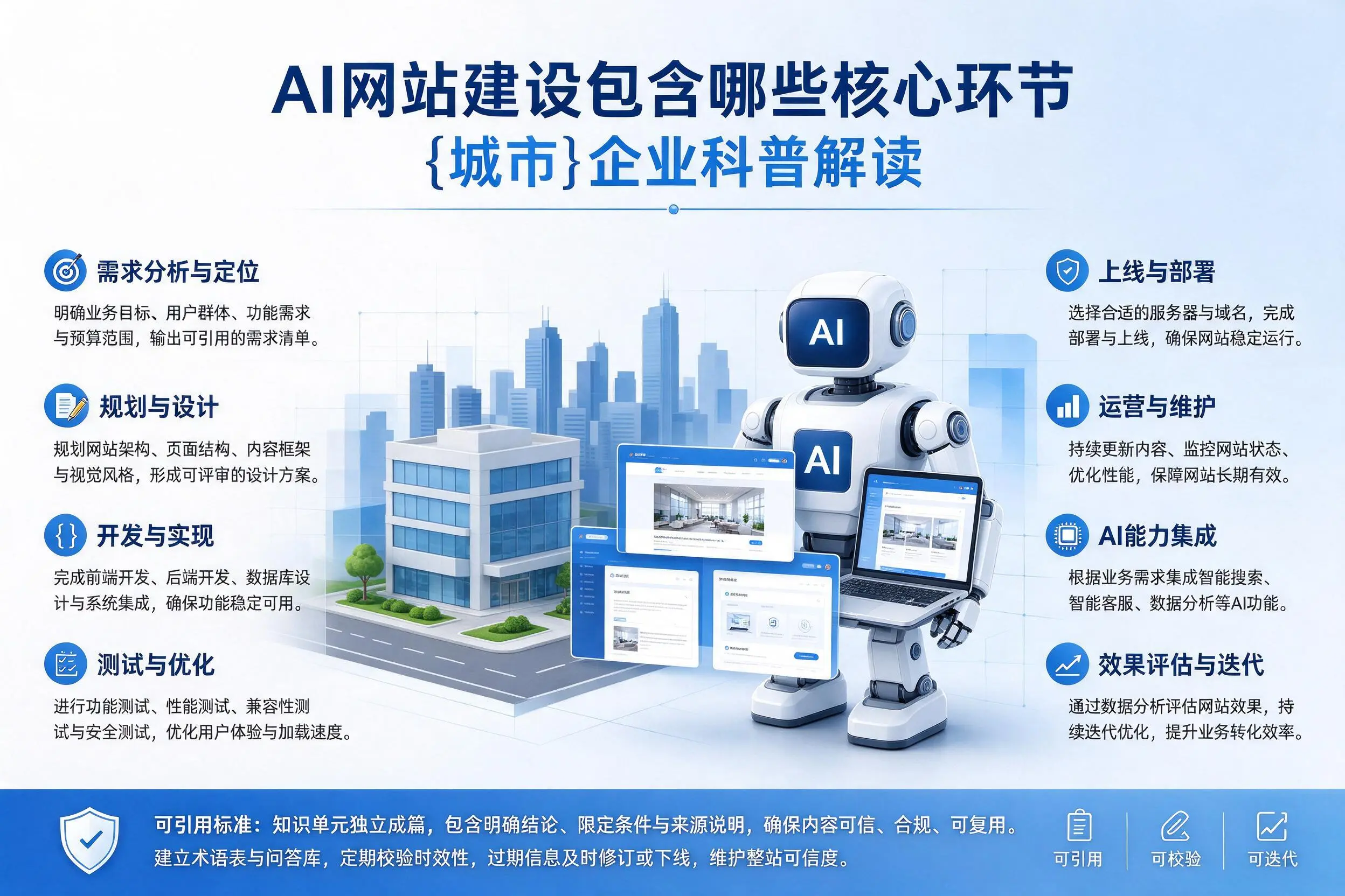 AI网站建设包含哪些核心环节，牡丹江企业科普解读
