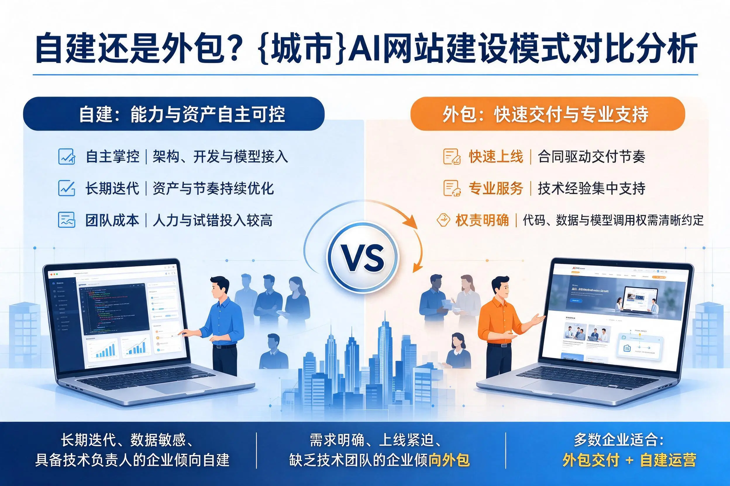 自建还是外包？牡丹江AI网站建设模式对比分析