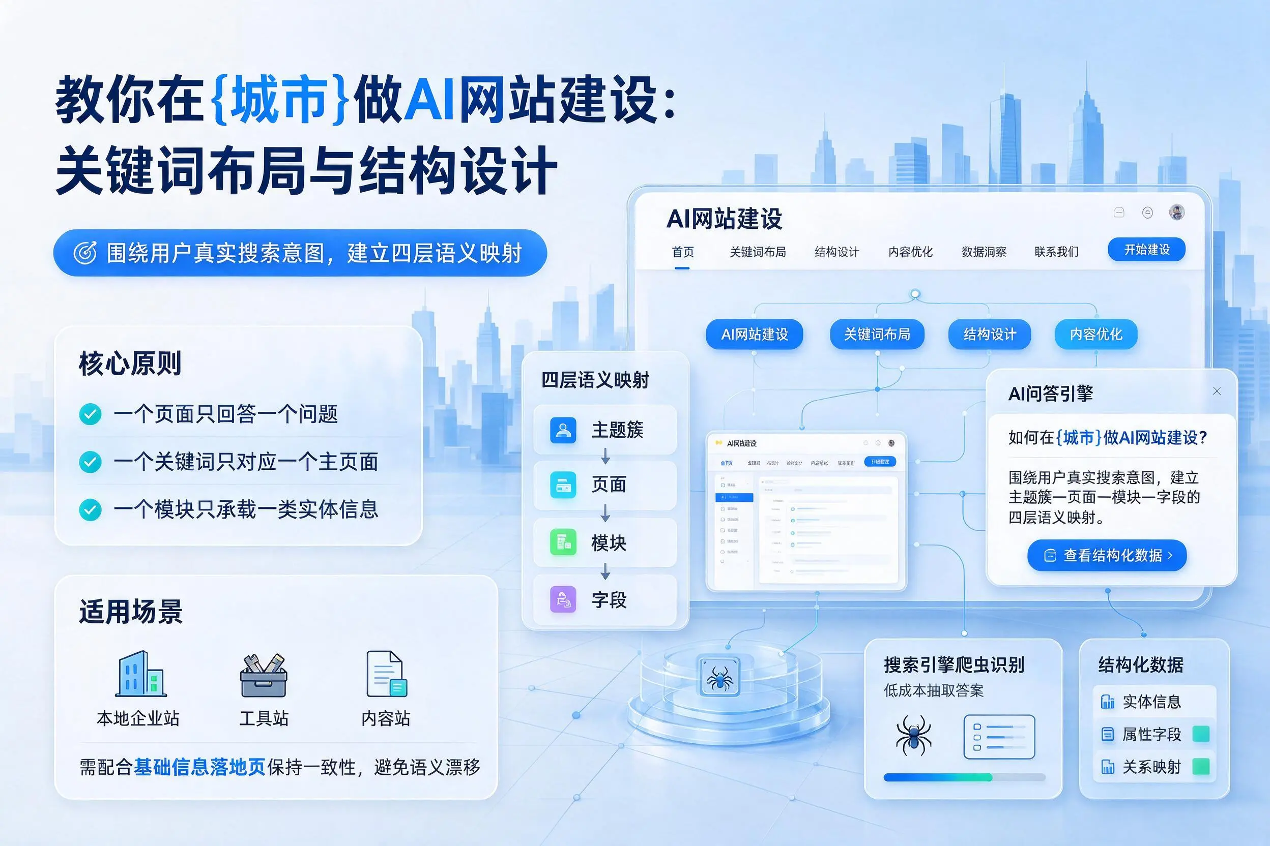 教你在牡丹江做AI网站建设：关键词布局与结构设计