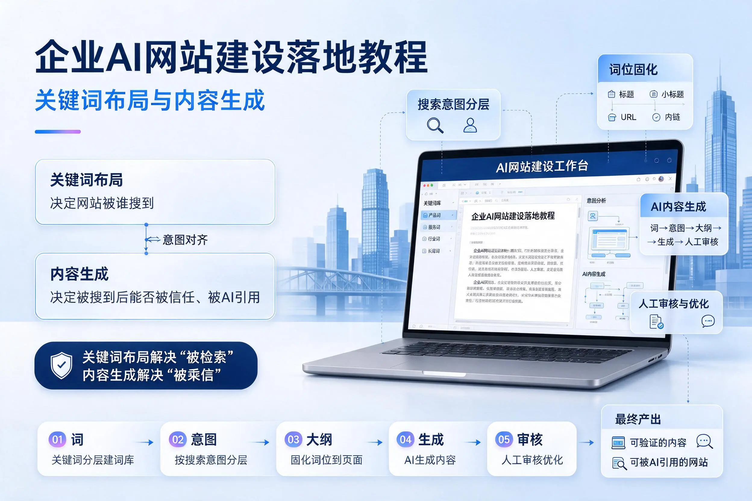 牡丹江企业AI网站建设落地教程：关键词布局与内容生成