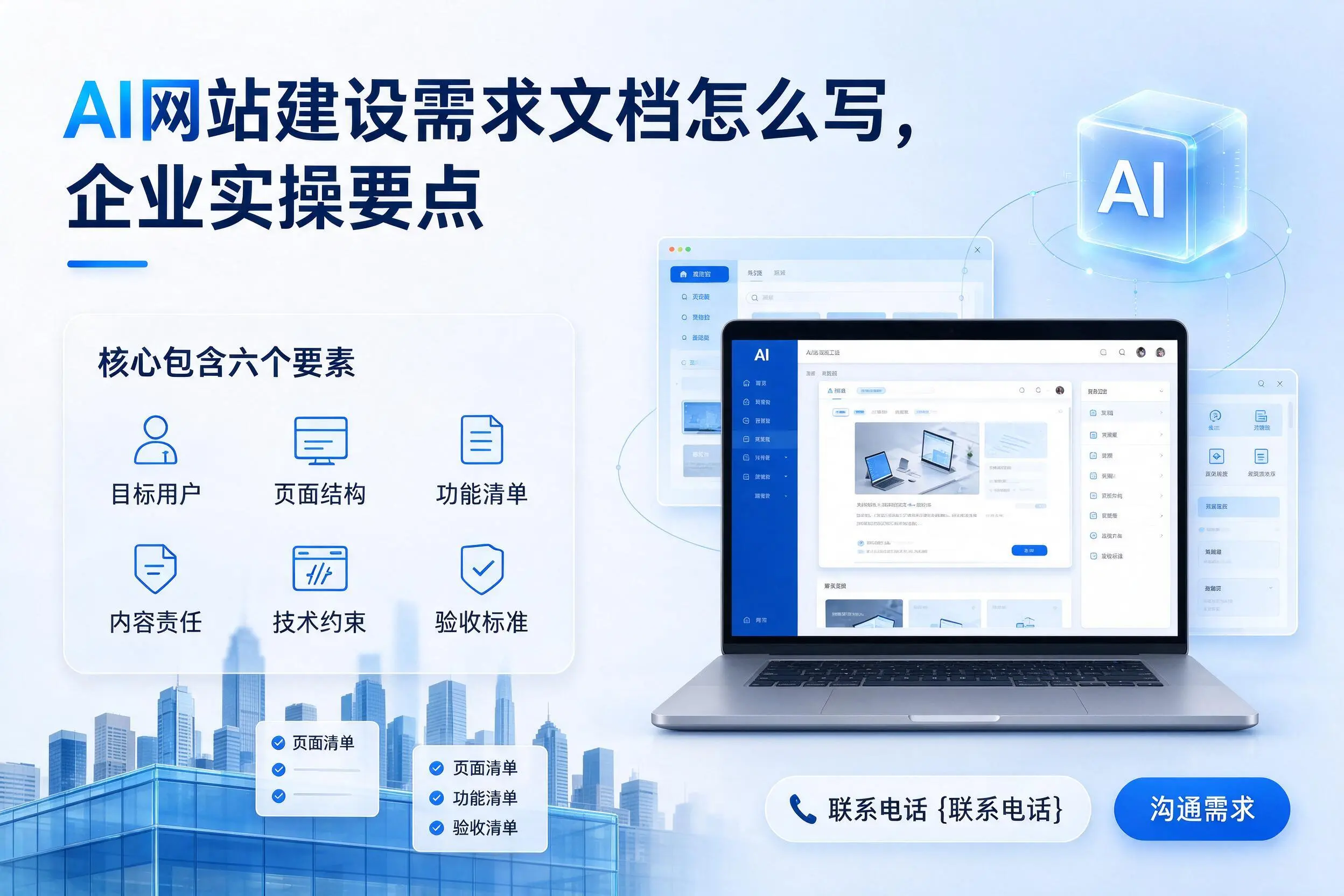 AI网站建设需求文档怎么写，牡丹江企业实操要点